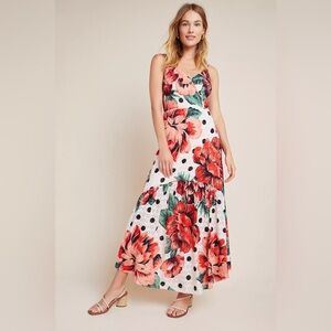 Farm Rio for Anthropology Riviera Eyelet Maxi Dress